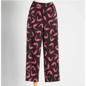 MODCLOTH 3X EUC SHRIMPLY THE BEST CROPPED WIDE LEG PANTS